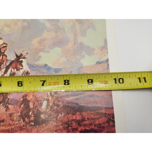 Print Blackfoot Indians Native American Riders Western Art Wall Decor 10x9 - Picture 3 of 10